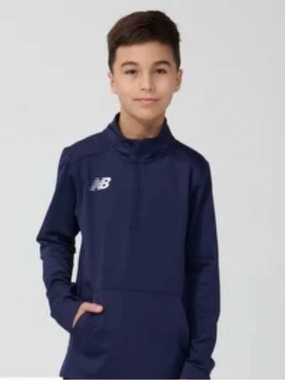 New Balance Navy Long-Sleeve quarter zip- YXL